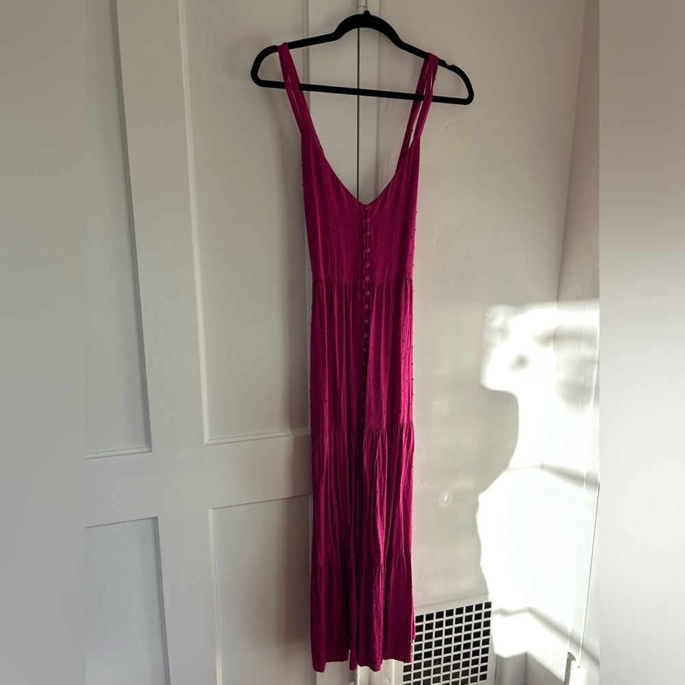 FRNCH Paris pink maxi dress with adjustable straps